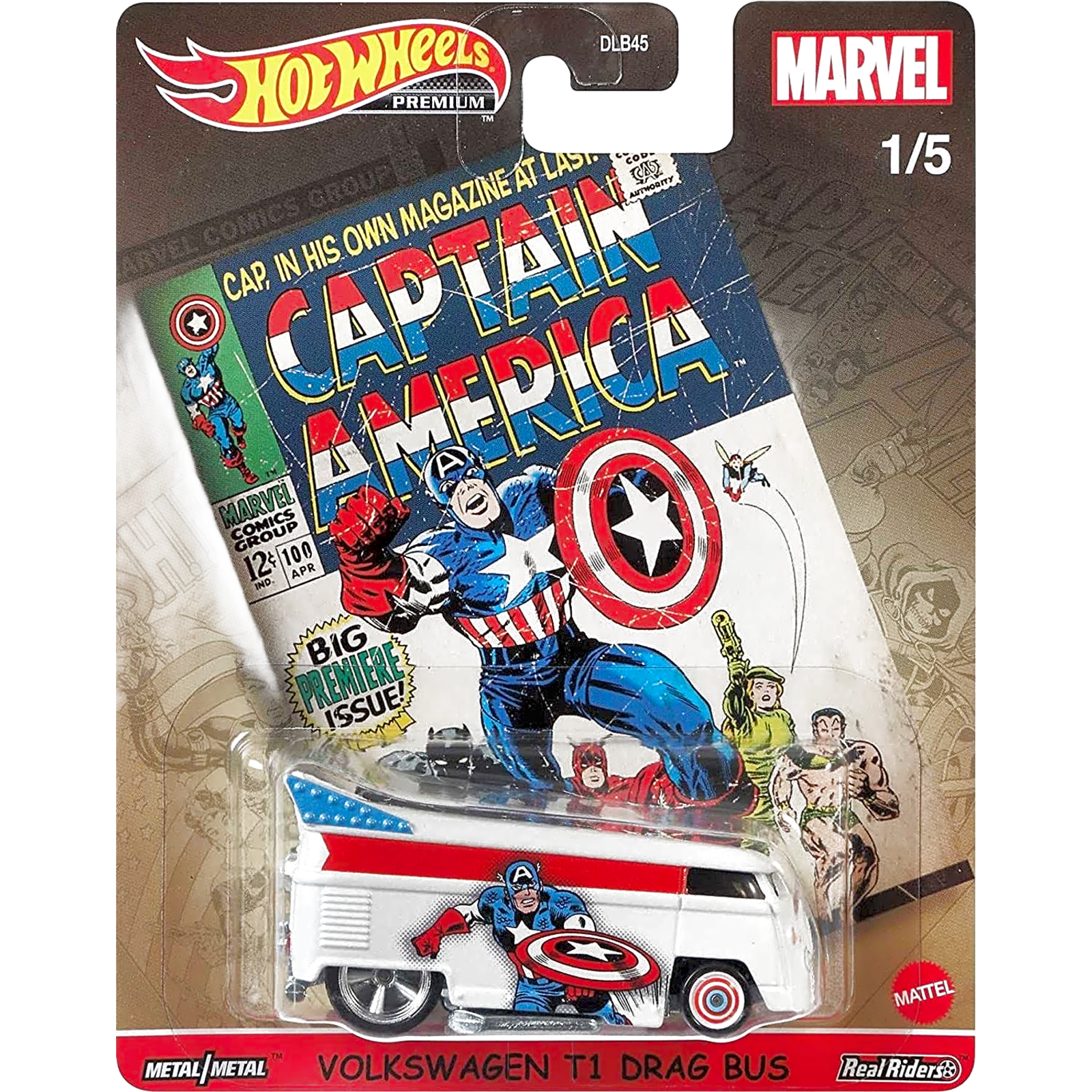 Pop Culture Captain America Volkswagen T1 Drag Bus