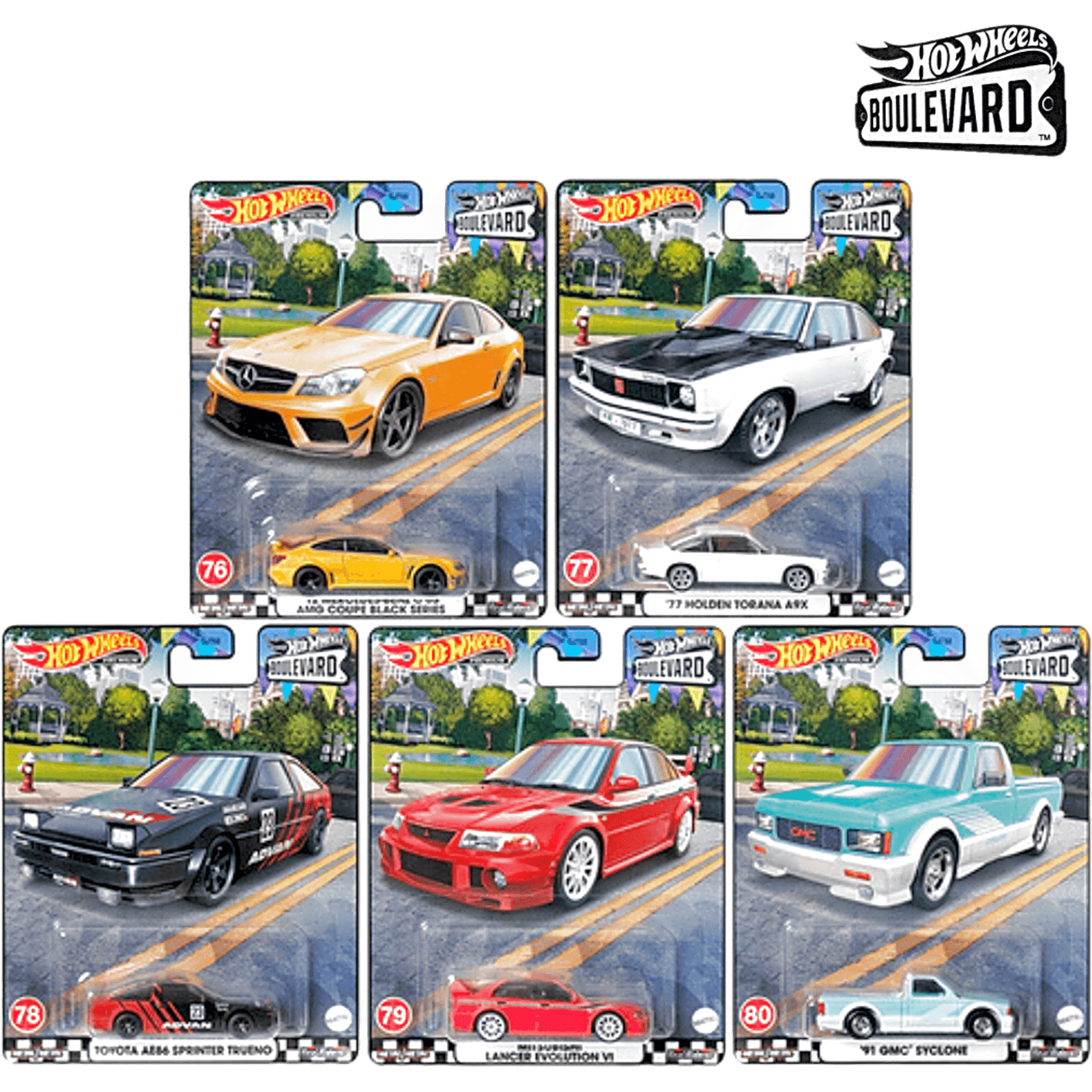 Boulevard Number 76-80 lot of 5