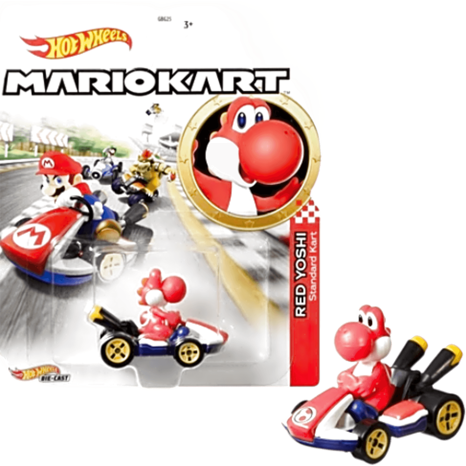 Character Cars Mario Kart Red Yoshi standard cart